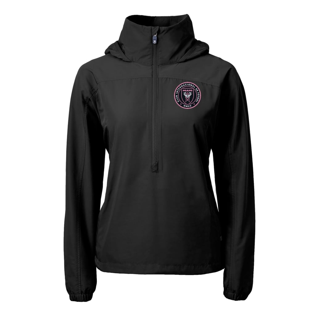  Inter Miami CF Cutter & Buck Women's Charter Eco Recycled Full-Zip Anorak Jacket - Black
